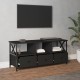 Fekete szerelt fa és vas tv-szekrény 102 x 33 x 45 cm Fekete szerelt fa és vas tv-szekrény 102 x 33 x 45 cm