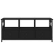 Fekete szerelt fa és vas tv-szekrény 102 x 33 x 45 cm Fekete szerelt fa és vas tv-szekrény 102 x 33 x 45 cm