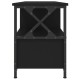 Fekete szerelt fa és vas tv-szekrény 102 x 33 x 45 cm Fekete szerelt fa és vas tv-szekrény 102 x 33 x 45 cm