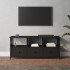 Fekete szerelt fa és vas tv-szekrény 102 x 33 x 45 cm