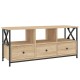 Sonoma tölgyszínű szerelt fa és vas tv-szekrény 102x33x45 cm Sonoma tölgyszínű szerelt fa és vas tv-szekrény 102x33x45 cm