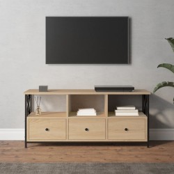 Sonoma tölgyszínű szerelt fa és vas tv-szekrény 102x33x45 cm