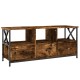 Sonoma-tölgyszínű szerelt fa és vas tv-szekrény 102x33x45 cm Sonoma-tölgyszínű szerelt fa és vas tv-szekrény 102x33x45 cm