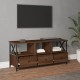 Barna tölgyszínű szerelt fa és vas tv-szekrény 102x33x45 cm Barna tölgyszínű szerelt fa és vas tv-szekrény 102x33x45 cm