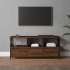 Barna tölgyszínű szerelt fa és vas tv-szekrény 102x33x45 cm