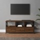 Barna tölgyszínű szerelt fa és vas tv-szekrény 102x33x45 cm Barna tölgyszínű szerelt fa és vas tv-szekrény 102x33x45 cm