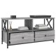 Szürke sonoma színű szerelt fa és vas tv-szekrény 90x33x45 cm Szürke sonoma színű szerelt fa és vas tv-szekrény 90x33x45 cm