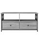 Szürke sonoma színű szerelt fa és vas tv-szekrény 90x33x45 cm Szürke sonoma színű szerelt fa és vas tv-szekrény 90x33x45 cm