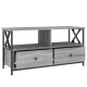 Szürke sonoma színű szerelt fa és vas tv-szekrény 90x33x45 cm Szürke sonoma színű szerelt fa és vas tv-szekrény 90x33x45 cm