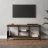 Sonoma-tölgyszínű szerelt fa és vas tv-szekrény 100x35x45 cm
