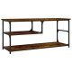Füstös tölgy színű szerelt fa és acél tv-szekrény 103x38x46,5cm Füstös tölgy színű szerelt fa és acél tv-szekrény 103x38x46,5cm
