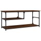 Barna tölgy színű szerelt fa és acél tv-szekrény 103x38x46,5 cm Barna tölgy színű szerelt fa és acél tv-szekrény 103x38x46,5 cm