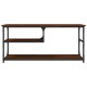 Barna tölgy színű szerelt fa és acél tv-szekrény 103x38x46,5 cm Barna tölgy színű szerelt fa és acél tv-szekrény 103x38x46,5 cm