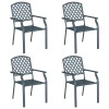 Kerti szék 4 pcs antracit 56 x 65 x 89 cm acél