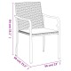 2 db barna polyrattan kerti szék párnával 56 x 59 x 84 cm