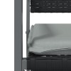 2 db fekete polyrattan kerti szék párnával 56 x 62,5 x 89 cm