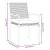 2 db fekete polyrattan kerti szék párnával 56 x 62,5 x 89 cm