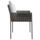 2 db barna polyrattan kerti szék párnával 54 x 61 x 83 cm