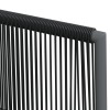 2 db fekete polyrattan kerti szék párnával 54 x 60,5 x 83,5 cm