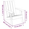 Világosbarna polipropilén kerti adirondack szék 75x88,5x89,5 cm