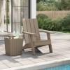 Világosbarna polipropilén kerti adirondack szék 75x88,5x89,5 cm