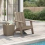 Világosbarna polipropilén kerti adirondack szék 75x88,5x89,5 cm