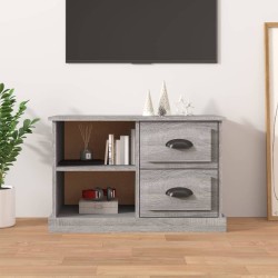 Szürke sonoma színű szerelt fa tv-szekrény 73x35,5x47,5 cm