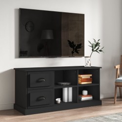 Fekete szerelt fa tv-szekrény 102 x 35,5 x 47,5 cm