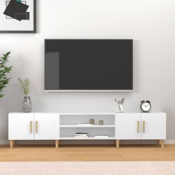 Fehér szerelt fa tv-szekrény 180 x 31,5 x 40 cm