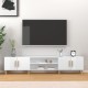 Magasfényű fehér szerelt fa tv-szekrény 180 x 31,5 x 40 cm Magasfényű fehér szerelt fa tv-szekrény 180 x 31,5 x 40 cm