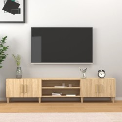 Sonoma-tölgyszínű szerelt fa tv-szekrény 180 x 31,5 x 40 cm