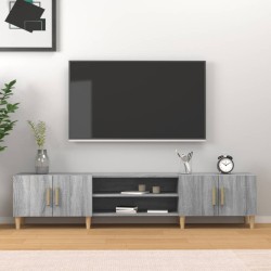 Szürke sonoma színű szerelt fa tv-szekrény 180 x 31,5 x 40 cm