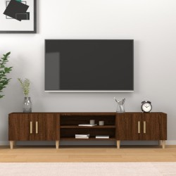 Barna tölgy színű szerelt fa tv-szekrény 180x31,5x40 cm
