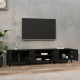 Fekete szerelt fa tv-szekrény 180 x 31,5 x 40 cm Fekete szerelt fa tv-szekrény 180 x 31,5 x 40 cm