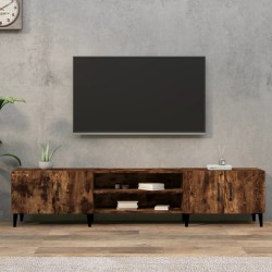 Füstös tölgyszínű szerelt fa tv-szekrény 180x31,5x40 cm