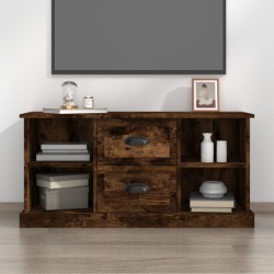 Füstös tölgyszínű szerelt fa tv-szekrény 99,5x35,5x48 cm