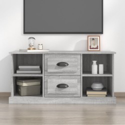 Szürke sonoma színű szerelt fa tv-szekrény 99,5x35,5x48 cm