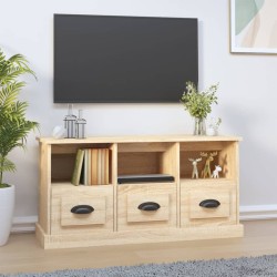 Sonoma-tölgyszínű szerelt fa tv-szekrény 100x35x50 cm