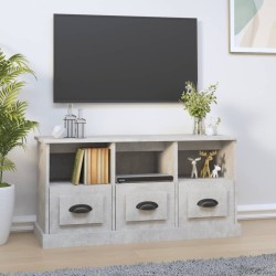 Betonszürke szerelt fa tv-szekrény 100x35x50 cm