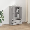 Szürke sonoma szerelt fa magasszekrény 60x35,5x103,5 cm