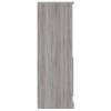 Szürke sonoma szerelt fa magasszekrény 60x35,5x103,5 cm