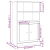 Szürke sonoma szerelt fa magasszekrény 60x35,5x103,5 cm