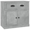 Betonszürke szerelt fa tálalószekrény 70x35,5x67,5 cm