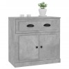 Betonszürke szerelt fa tálalószekrény 70x35,5x67,5 cm