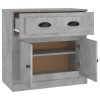 Betonszürke szerelt fa tálalószekrény 70x35,5x67,5 cm