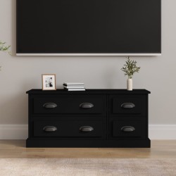 Fekete szerelt fa tv-szekrény 100x35,5x45 cm