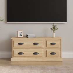 Sonoma tölgyszínű szerelt fa tv-szekrény 100x35,5x45 cm