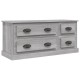 Szürke sonoma színű szerelt fa tv-szekrény 100x35,5x45 cm