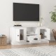 Magasfényű fehér szerelt fa tv-szekrény 100 x 35,5 x 45 cm Magasfényű fehér szerelt fa tv-szekrény 100 x 35,5 x 45 cm