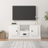Magasfényű fehér szerelt fa tv-szekrény 100 x 35,5 x 45 cm